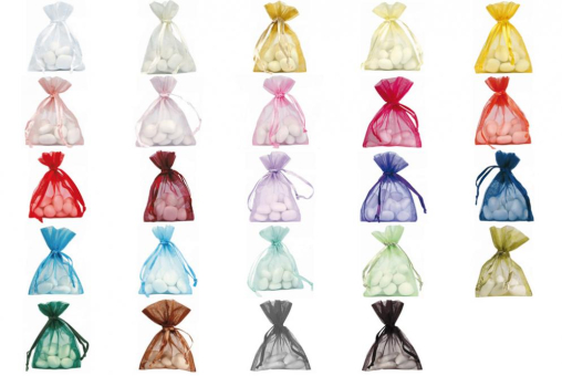 10er-Pack Organza-Säckchen für festliche Dekorationen, aber auch als originelle Geschenkverpackung beliebt Farbskala Fertige Organzabeutel Z1 Sonderposten Sonstige 10 x Organza Säckchen 7,5 x 10 cm