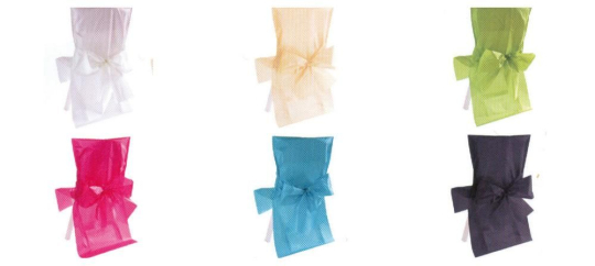 Universell passende Stuhlhusse aus Satin mit üppiger Schleife zum sensationell günstigen Preis. Farbskala Fertige Stuhlhussen Schleife Satin2 Z1 Sonderposten Sonstige Stuhlhusse Satin mit Schleife