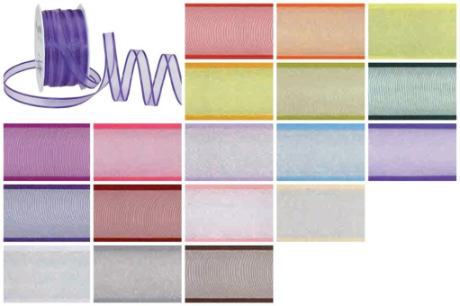 50 m hochwertiges Organza-Band mit edler Satin-Kante - perfekt für festliche Dekorationen und mehr. Farbskalamarseille10mm S4 Ohne Z1 Top-Seller Organza/Satinband 10 mm - 50 m Rolle