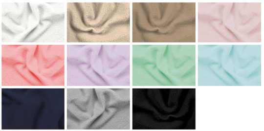 Wer es natürlich mag, greift zu diesem Fleece-Stoff  Fl5027 Baumwoll Fleece S4y Neu(1) Elastikstoffe Baumwoll-FleeceFarbtafel für den Baumwoll-Fleece
