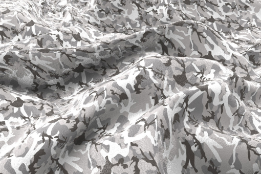 Tarnstoff mal warm und kuschelig. Bleiben Sie auch an kühlen Tagen immer gut "undercover" :-)  Fleece Camouflage Grau Camouflage Fleece-Stoff Camouflage Grau Farbtafel für den Camouflage-Fleece-Stoff
