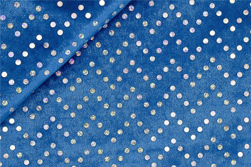 Klassischer Pannesamt, mit schillernden Pailletten geschmückt - funkelnde, weiche Ware mit Wow-Optik. Fn1117285 Pailettensamt Blau Fasnacht Stoffe bunt Silberpailletten Pannesamt - BlauPailettensamt Blau