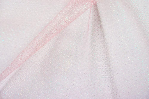 Feinmaschiger Tüll-Stoff mit tollem Glitzer-Effekt Fn1143 Glitzer Tuell Rosa  Z1 Glitzer + Pailletten Glitzer Tüll - Rosa