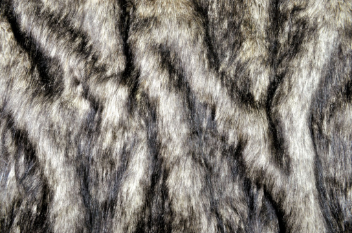 Warmes, luxuriöses Langfell-Imitat in Wolfs-Optik Fp1012 Fell Yw 1 Pelzimitat Pelz-Imitat - Tundra-Wolf