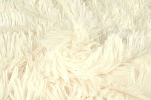 Langes, weiches Zottelfell auf gestricktem Trägergewebe in vielen tollen Farben - ideal für flippige Kostüme und  Dekorationen Fp1090 Zottelfell Creme Zottel Fell Zottelfell - Superweich - Uni Cremefarbtafel für das zottelfell superweich
