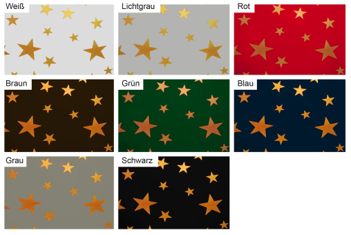 Zaubern Sie im Handumdrehen eine festliche Stimmung herbei mit dieser wundervollen Lackfolie mit strahlenden Goldsternen Fs1021 Farbtafel S4 Mit Folien Lackfolie Goldsterne - 130 cm