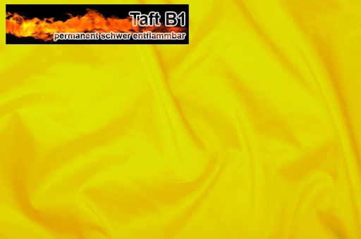 Gelb Taft Logo S4 1000 Z1 Stoffreste Taft - permanent schwer entflammbar B1 - Gelb - 1,0 Meter