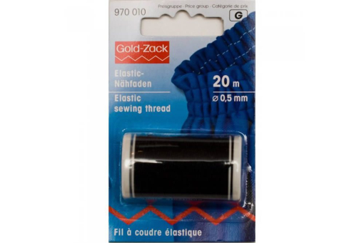 Gold Zack Elastic Naehfaden Z1 Nähgarn Elastic-Nähfaden Schwarz 20 Meter