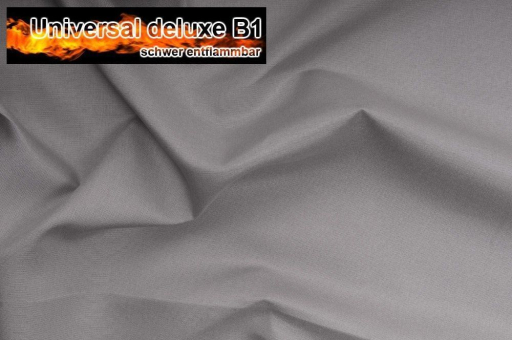 Grau Allrounddeluxe B1 S4 1000 Z1  Universal Stoff deluxe B1 - schwer entflammbar - Grau - 2,0 Meter Grau
