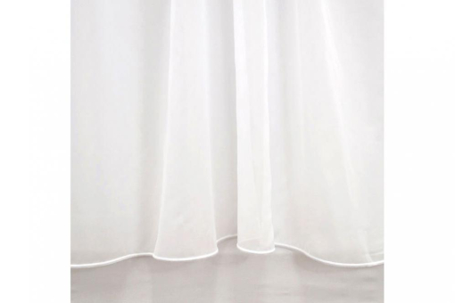 Der Topseller unter den transparenten Gardinenstoffen mit integriertem Bleiband!   Gs5045 Voile180 300 Weiss2 Z1 Gardinen transparent Voile 180 cm breit - Weiß