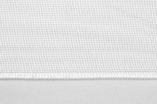 Gs5101 Gardinenstoff Weiss Bleiband Gardinenstoff Modern Living - TwoTone - perm. schwer entflammbar B1 - Bleiband - 300 cm - Weiß - 2,0 Meter Weiß
