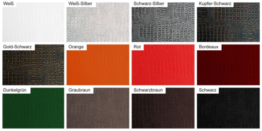Edles Kunstleder, das durch hohe Abriebfestigkeit und weitere techn. Eigenschaften echter Kroko-Haut Konkurrenz macht Kl1002 Farbtafel S4 Mit Z1 Lederimitat Krokodilleder Imitat - Premium