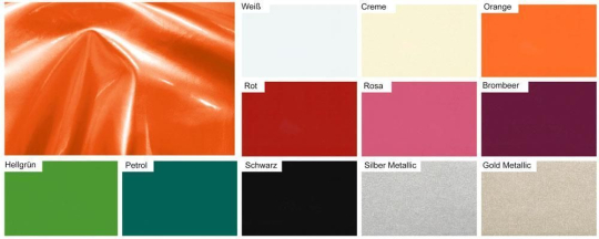 Glänzendes Lackleder mit textiler Unterseite, elastisch, wasserdicht, flammhemmend und vieles mehr Kl1049 Kunstleder Lack S4y Mit Z1 Kunstleder - B1 Lack-Lederimitat - Deluxe - Bielastisch
