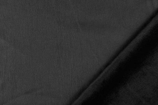 Super bequemes Lederimitat mit Fell-Rückseite - genau das Richtige für warm isolierende Jacken, Hosen, Jeggings, Blazer usw. Kl1145 Thermo Leder Schwarz Jackenstoffe Thermo-Kunstleder - SchwarzSchwarzes Kunstleder mit Fellrückseite