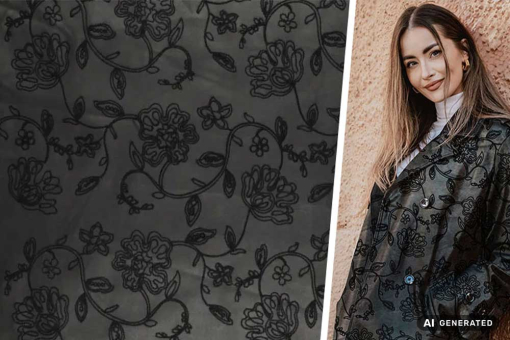 Elegantes Kunstleder mit floraler Stickerei – perfekt für Kleidung, Deko, Taschen & Möbelbezüge.
 Kl1190 Kunstleder Rosen     (1) Standard - Kunstleder Kunstleder - Rosen-StickereiKunstleder mit Rosen Stick