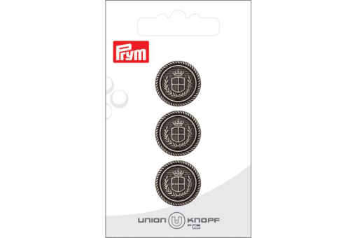 Kn1051 Knöpfe Knöpfe - Wappen - 18 mm - Silber