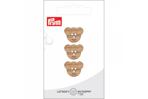 Kn1087 Knöpfe Holzknöpfe - Bärchen - 18 mm