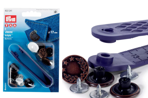 Ku1043(1) Druckknöpfe Jeansknöpfe 17 mm - 8 StückJeansknöpfe