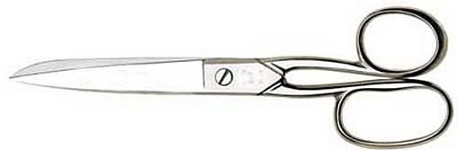 Ku2089 Metall Solingen Haushaltsschere Z1(1) Bastelscheren Metall Solingen Haushaltschere, Ovalauge  18 cm