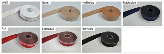 Ku4000 Farbtafel S4y Einfassband Verstärkungsband - Acrylköperband - 25 mm