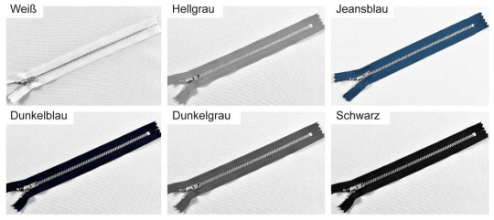 Ku7033 Reissverschluss 12cm S4 Mit Z1 Metall YKK-Metall-Reißverschluss silber - nicht teilbar - 12 cm
