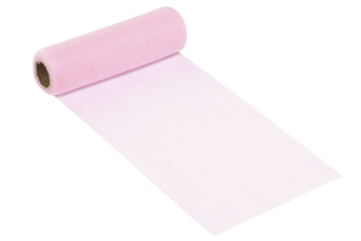 Praktische Tüllrolle in Rosa - 15 cm breit - auf 15-Meter-Rolle Ku9029 30 Tuell Rolle Rosa Standard Tüll Tüll-Rolle - 15 cm x 15 m - RosaRosa Tüllrolle