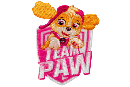 Witzige Stoffapplikation für Kinder - 5,7 x 7 cm Kua0152 Applikation Paw Patrol Pink Applikationen Applikation - Paw Patrol© Skye Team