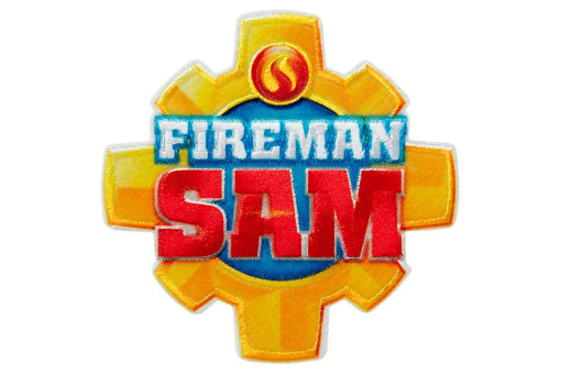 Coole Stoffapplikation für Kinder - 7 cm Kua0154 Applikation Feuerwehrmann Sam Logo Sale % - Nähzubehör Applikation - Fireman Sam© LOGO