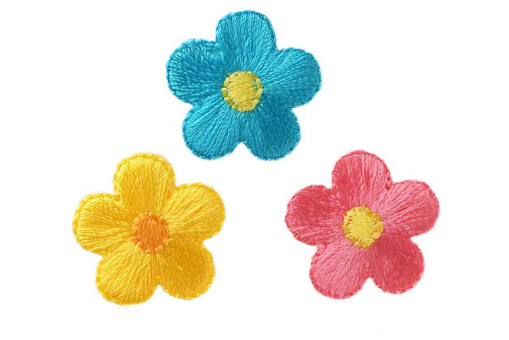 Süßes Stoffapplikationen-Set für Kinder - Blume: je ca. 2 cm

 Kua0209 Applikation Bluemchen Applikation - Blüten