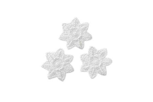 Praktisches Stoffapplikationen-Set für Groß und Klein - 1,5 cm
 Kua0212 Applikation Sternbluete Weiss Applikationen Applikation - Stern-Blüten - Weiß