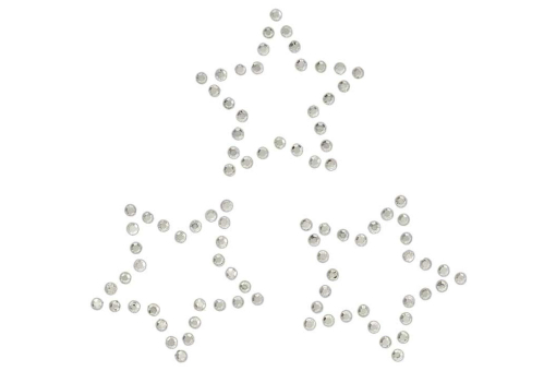 Glänzende Applikation für Groß und Klein - je 2,7 cm



 Kua0221 Strass Sterne 16479 Applikationen Applikation - 3 Sterne, Strass