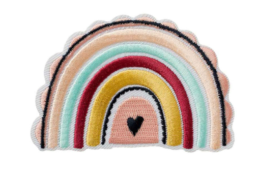Süße Applikation mit den Maßen 8 x 5,5 cm  Kua0239 Applikation Regenbogen Applikationen Applikation - Regenbogen mit HerzApplikation Regenbogen mit Herz