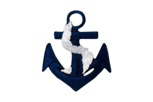 Maritim Applikation mit den Maßen 3 x 3,5 cm  Kua0243 Applikation Anker Applikationen Applikation - AnkerMaritime Applikation