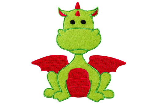 Drachen Applikation mit den Maßen 8,5 x 9 cm  Kua0259 Applikation Drache Applikationen Applikation - Drache