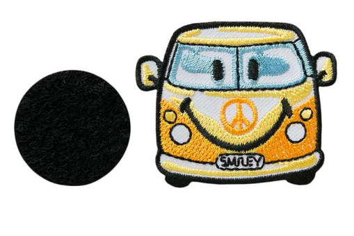 Tolle Klett-Applikation mit den Maßen 5 x 4 cm  Kua0273 Applikation Klett Bully Applikationen Applikation - Smiley © - Bus - Klett