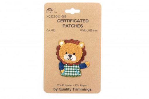 Applikation für Kinder - 45 x 52 mm Kua0280 Sale % - Nähzubehör Applikation - Fröhlicher Löwe