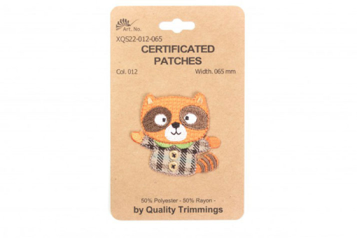Applikation für Kinder - 52 x 49 mm Kua0282 Sale % - Nähzubehör Applikation - Waschbär