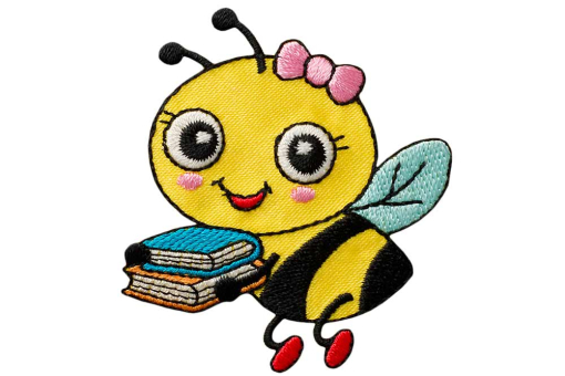Applikation für Kinder - Größe 60 mm x 55 mm  Kua0289 Applikation Fleiige Biene Applikationen Applikation - Fleißige BieneBienen Applikation