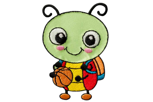 Applikation für Kinder - Größe 60 mm x 42 mm  Kua0290 Applikation Sportlicher Kfer Sale % - Nähzubehör Applikation - Sportlicher MarienkäferKäfer Applikationen