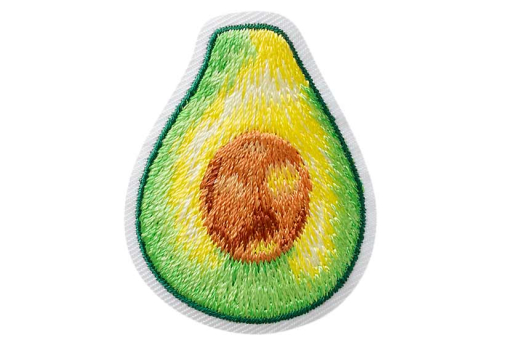 Avocado Applikation - Größe 45 mm x 35 mm  Kua0296 Applikation Avocado Applikationen Applikation - AvocadoAvocado-Applikation