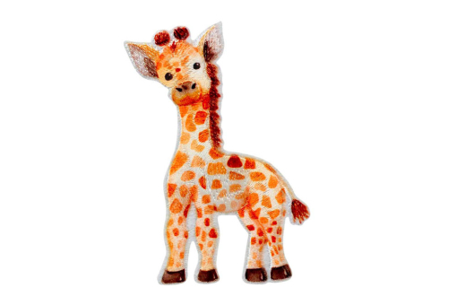 Tierische Stoffapplikation - 7,4 cm x 4,5 cm Kua0326 Applikation Giraffe Applikationen Applikation - Giraffe
