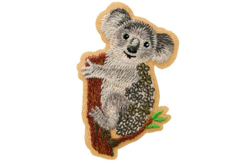 Tierische Stoffapplikation -  6,4 cm x 4 cm Kua308 Applikation Koala(1) Applikationen Applikation - Koala