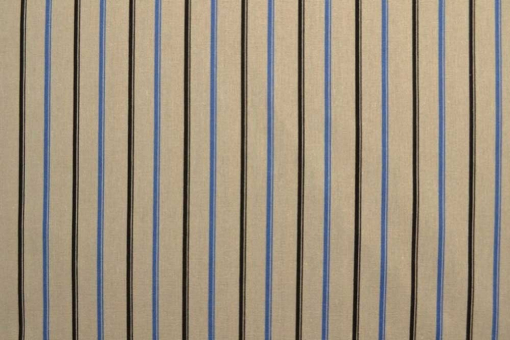 Elegante Linien in Blau und Schwarz – modern, luftig, perfekt für individuelle Stoffträume. Ls5051 Leinenmix Bluestripes bedr. Bekl. Stoffe Leinen-Mix - Blue StripesLeinen Polyester Mix Stoff streifen blau und schwarz