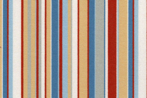Ma5018250 Rot2 Z1 Markisen- und Outdoor-Stoff Spain Sun Multistreifen - Rot/Blau - 2,0 Meter Rot/Blau