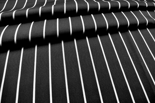 Wasserabweisender Markisenstoff mit sommerlichem Streifen-Design Ma5032 Markisenstoff Streifen Anthrazit Markisenstoffe Markisenstoff 160 cm - Spain Sun - Streifen AnthrazitGestreifter Markisenstoff in Anthrazit