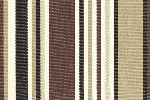 Schöne Erdtöne verleihen den Streifen auf diesem Markisenstoff eine gemütliche Optik Ma5066 Markisenstoff Streifen Braun(1) Streifen Markisenstoff - Italy Stripes - 140 cm - RomaGestreifter Markisenstoff in Erdtönen