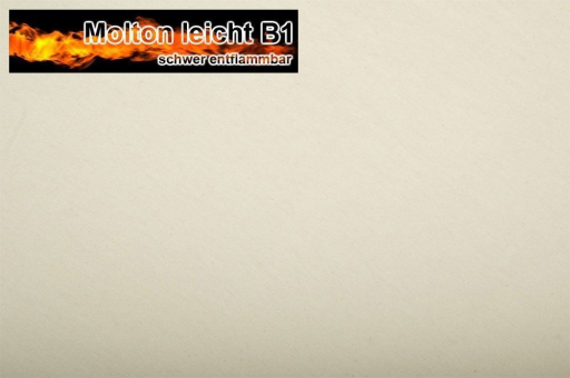 Schwer entflammbarer Molton für alle Sicherheitsbewussten und den Einsatz in öffentlichen Bereichen Moltondeko Champagner B1 S4 1000 Z1 Molton Molton B1 300 cm Champagner