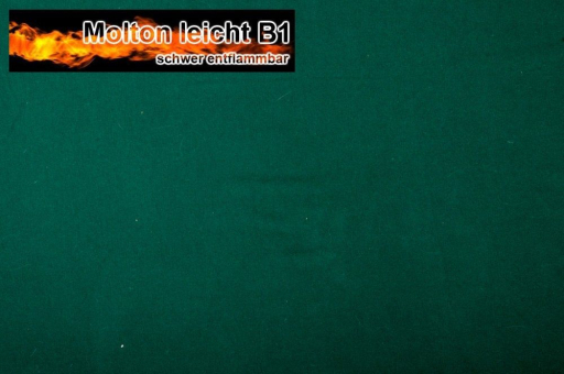 Schwer entflammbarer Molton für alle Sicherheitsbewussten und den Einsatz in öffentlichen Bereichen Moltondeko Tannengruen B1 S4 1000 Z1 Molton Molton B1 300 cm Tanne