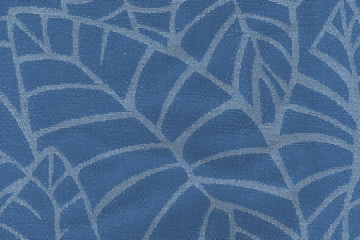 Lichtechter, scheuerfester Möbelstoff mit tollem Muster Neu Ow11152 Z1 Outdoor Möbelstoff Outdoor-Möbelstoff - Blätter Stahlblau