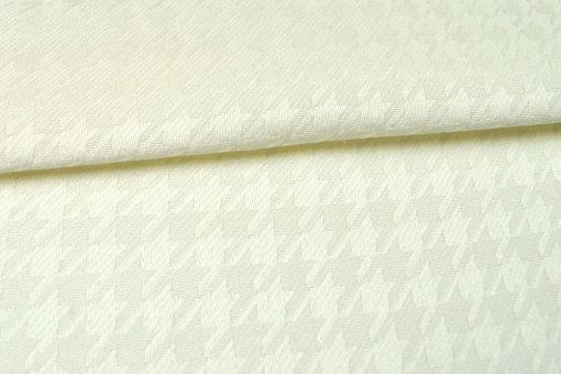 Teflonbeschichteter Jacquard mit klassischem Hahnentritt-Muster in Creme Om5088 Outdoor Jacquard Hahnentritt Creme Outdoor Outdoor-Jacquard Dralon® - Hahnentritt - CremeToller Jacquard-Stoff mit Hahnentrittmuster in hellem Creme